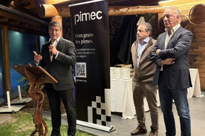 El president de Pimec, Antoni Cañete, a la trobada empresarial del Pirineu que s'ha celebrat a Sort.