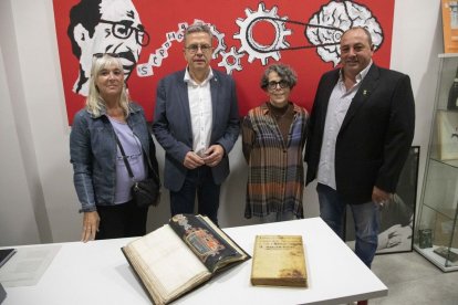 La presentació de la restauració dels llibres va tenir lloc a l’arxiu del Castell de Concabella. - C.MARSIÑACH