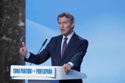 Alberto Núñez Feijóo en un acte a Barcelona. - EUROPA PRESS