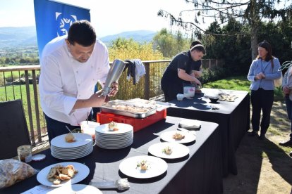 Restauradors de la Seu que participaran en la mostra. - C.S