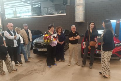 Inauguració del certamen amb Estefania Rufach, en l’homenatge a Toni Pla.