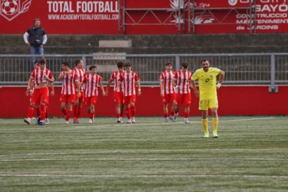 Òscar Rubio, amb gest contrariat, després que el Vic anotés el primer gol del partit. - ALEX SAMPER