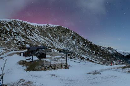L'aurora boreal vista des de l'estació de Vallter.