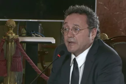 El fiscal general de l’Estat, Álvaro García Ortiz, ahir durant la declaració al Tribunal Suprem.