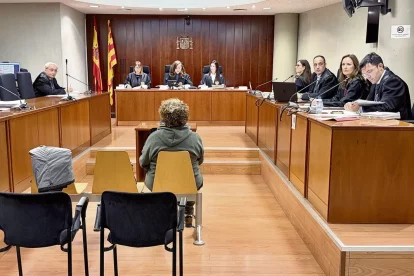 L’acusada, ahir a la banqueta de l’Audiència de Lleida. - A. GUERRERO