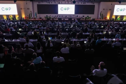 La sessió plenària de la COP30 celebrada ahir. - FRAGA ALVES/EFE