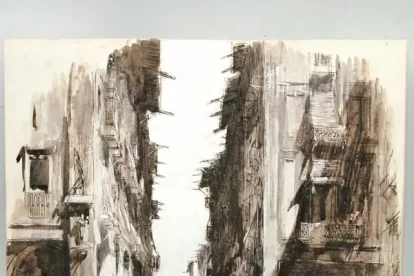 El dibuix de Wood forma part del llibre ‘Glories of Spain’. - MUSEU DE LLEIDA