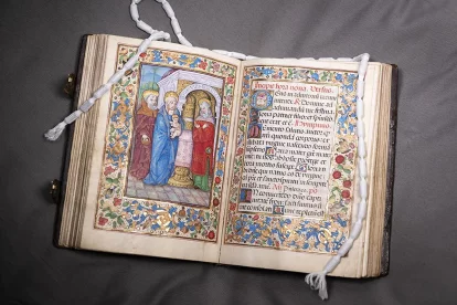 Imatge del ‘Llibre d’hores’ de la família Gralla, un manuscrit il·luminat de principis del segle XVI. - DEPARTAMENT DE CULTURA