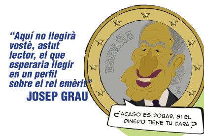 El rei emèrit, Joan Carles I, vist per Edgar Becerra Pajares.