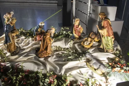 El pessebre, per primera vegada a l’ajuntament des del 2018. - LAIA PEDRÓS