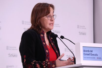 La consellera i portaveu del Govern, Sílvia Paneque, en roda de premsa