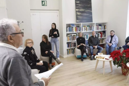 Àngel Guirado durant el balanç anual del Col·legi de la Psicologia de Girona, divendres passat.