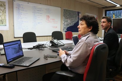 Imatge de la reunió que s'ha celebrat al Centre de Coordinació Operativa (CECAT), per abordar el temporal.