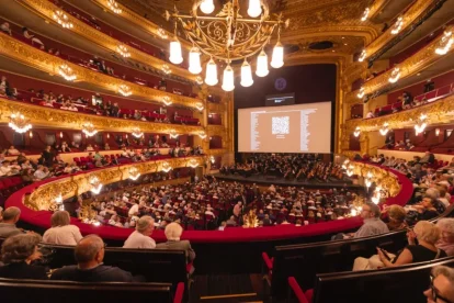 Any Viñes. L’Orquestra i el Cor del Liceu, amb la Polifònica de Puig-reig, van obrir la celebració el 4 de maig. - AMADO FORROLLA