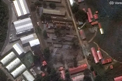 Destrosses a la instal·lació militar de Fuerte Tiuna. - EFE