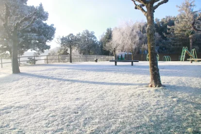 Un parc glaçat a Espinelves (Osona). - ACN