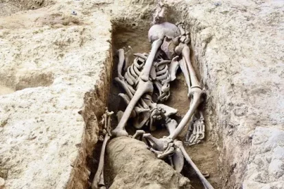 Restes exhumades a la fossa de l’Era de Cal Lico (Alentorn). - DEPARTAMENT DE JUSTÍCIA