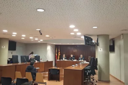 L’acusat, ahir durant la vista celebrada a l’Audiència de Lleida. - L.G.