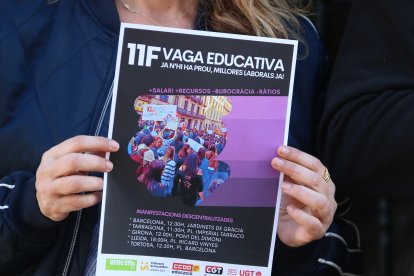 Un cartell anunciant la vaga de dimecres vinent.