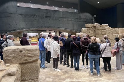 Imatge d'una de les visites a la Domus Romana de l'Auditori Municipal Enric Granados.