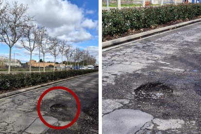 El clot, al carrer Onze de Setembre de Lleida.