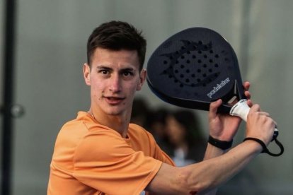 Iker Iñiguez, durant un entrenament.