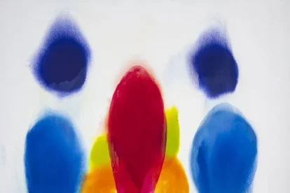 ‘Composició tela 624’, un dels olis de l’exposició. - TERESA VALL PALOU