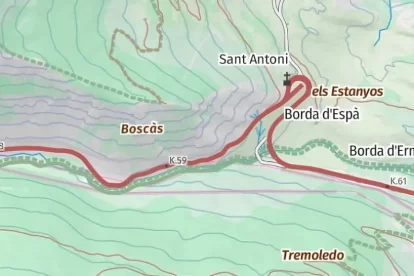 El projecte de millora de la C-28 inclou des del punt quilomètric 58 al 59,55. - GENERALITAT