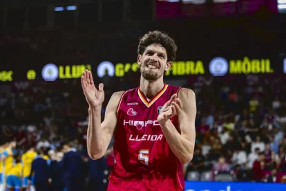 Oriol Paulí, en l’últim partit al Barris Nord. - ACB PHOTO/POL PUERTAS