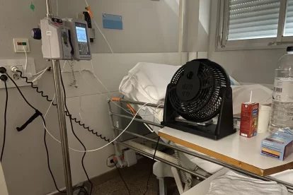Ventilador que va haver de portar a l’Arnau un pacient hospitalitzat l’estiu passat. - AMADO FORROLLA