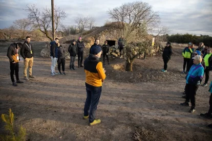 Visita de promoció de les cabanes de volta durant la Fira de l’Oli de les Borges al gener. - A.L.B.B.