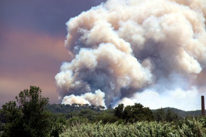 Imatges de l'incendi de la Bisbal de l'Empordà