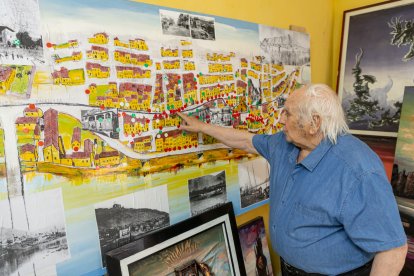 José Nicolau, de casi 95 años, es uno de los últimos custodios de la memoria viva de la Guerra Civil en Mequinensa.