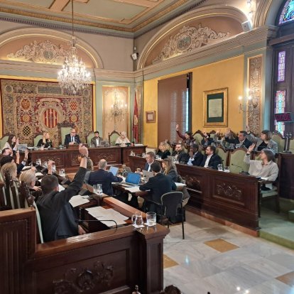 La votació del pressupost de la Paeria de Lleida.