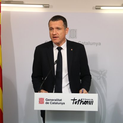 Òscar Ordeig aquest dissabte en una roda de premsa a la seu del departament a Lleida.