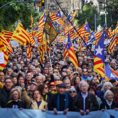 La manifestació convocada aquest dissabte per l'ANC i el Consell de la República per denunciar la situació de Rodalies.
