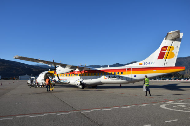 Imatge d’arxiu d’un avió d’Air Nostrum que fa la ruta entre la Seu i Madrid.