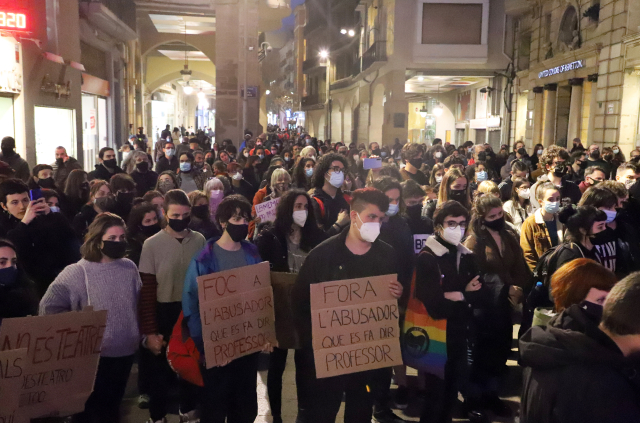 Concentració de març del 2021 per condemnar els casos d’abusos a l’Aula.