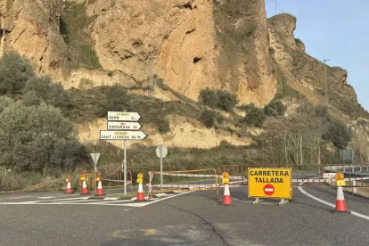 L’accés a Gerb tallat per l’allau de pedres. - R. B