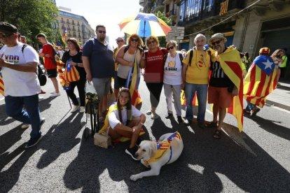 Mobilització sobiranista a Barcelona