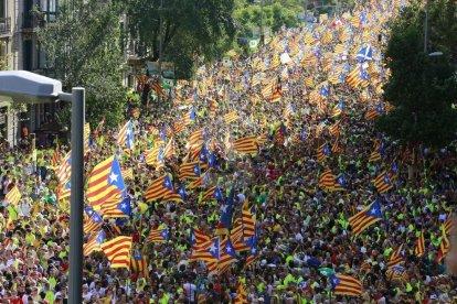 Mobilització sobiranista a Barcelona