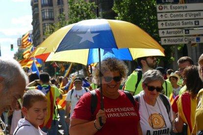 Mobilització sobiranista a Barcelona