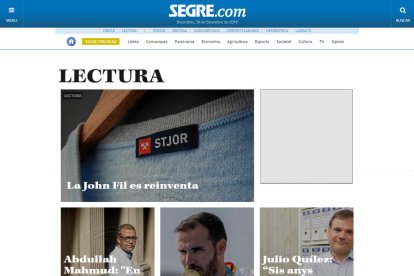 Així és com podran consultar-se els reportatges del ‘Lectura’.