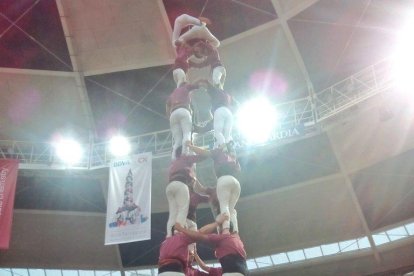 La colla xinesa els Xiquets de Hangzhou va quedar segona a la jornada d’ahir del Concurs de Castells de Tarragona.