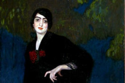 La tela surrealista de Garcia Lamolla ‘Sense títol’, del 1935 (e) i ‘La castissa’, de Baldomer Gili Roig (d).