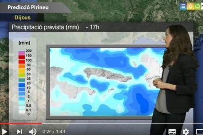 En marxa un nou servei de predicció meteorològica per al Pirineu en vídeo