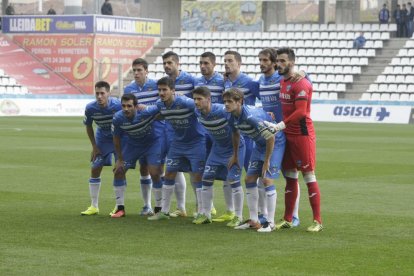 Formació inicial amb què el Lleida va rebre diumenge el Barcelona B.