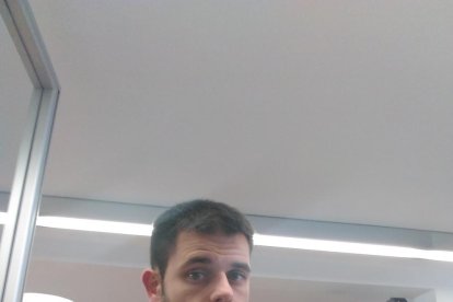 Manu, Axel i Xavi, tres lleidatans que ahir van compartir cotxe per viatjar des de Lleida fins a Barcelona a través del web de BlaBlaCar.