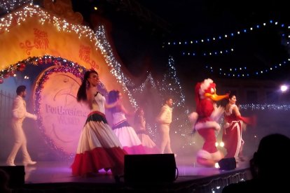 Els espectacles del parc també tenien temàtica nadalenca.