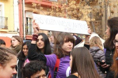 Protestas en el marco de una huelga feminista pionera.